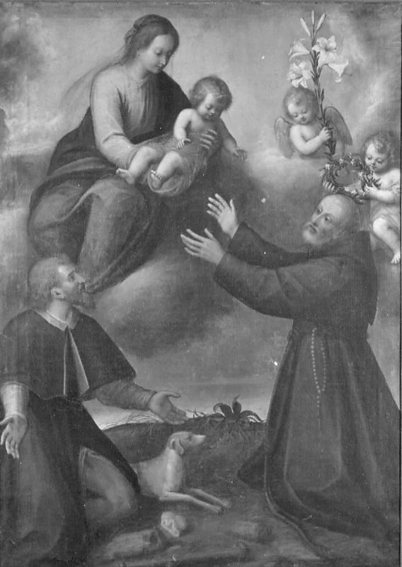  27-Orsola Caccia-Madonna con Bambino, San Rocco e San Felice da Cantalice -Nizza Monferrato, Asti 